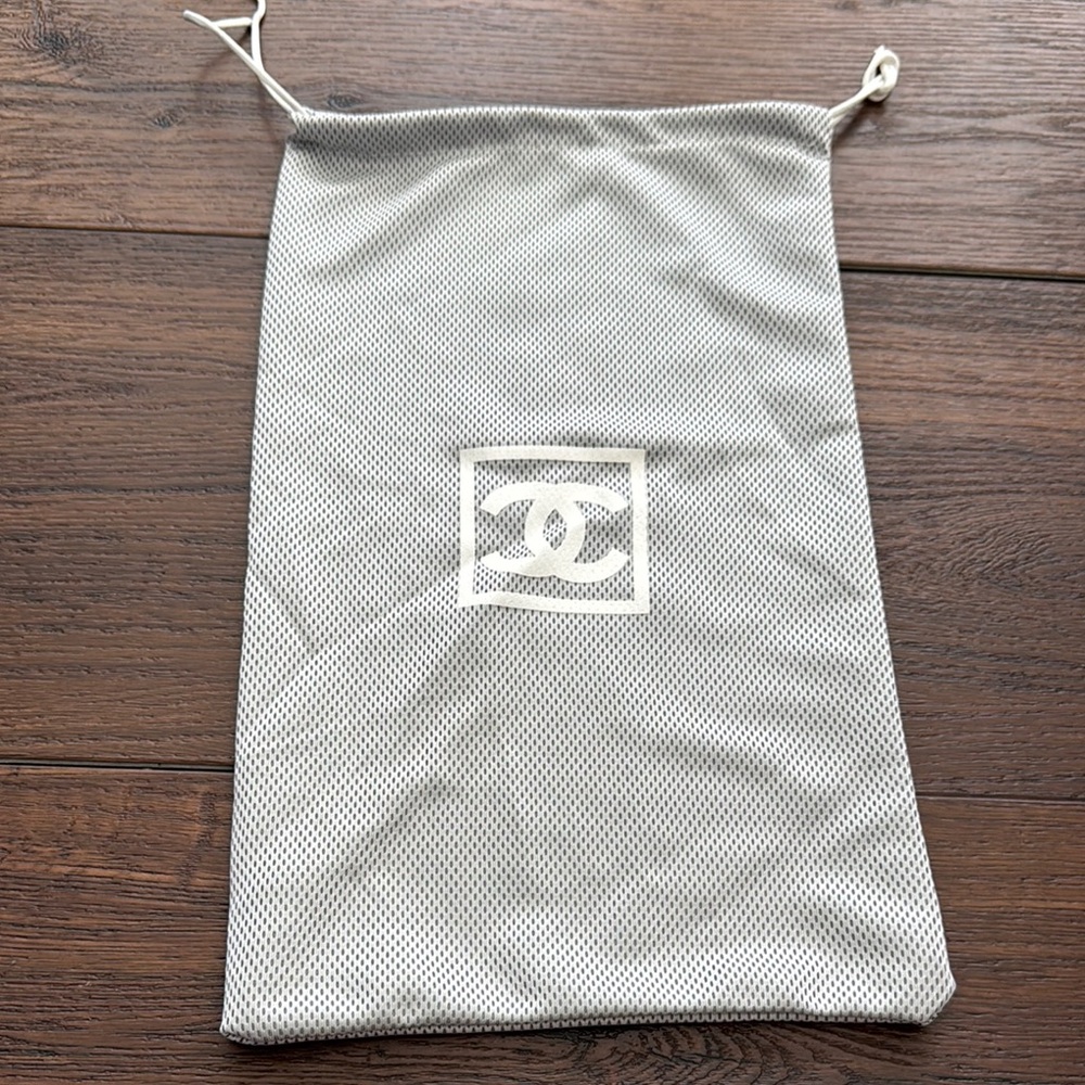 CHANEL Logo Storage Dust Bag with drawstring.